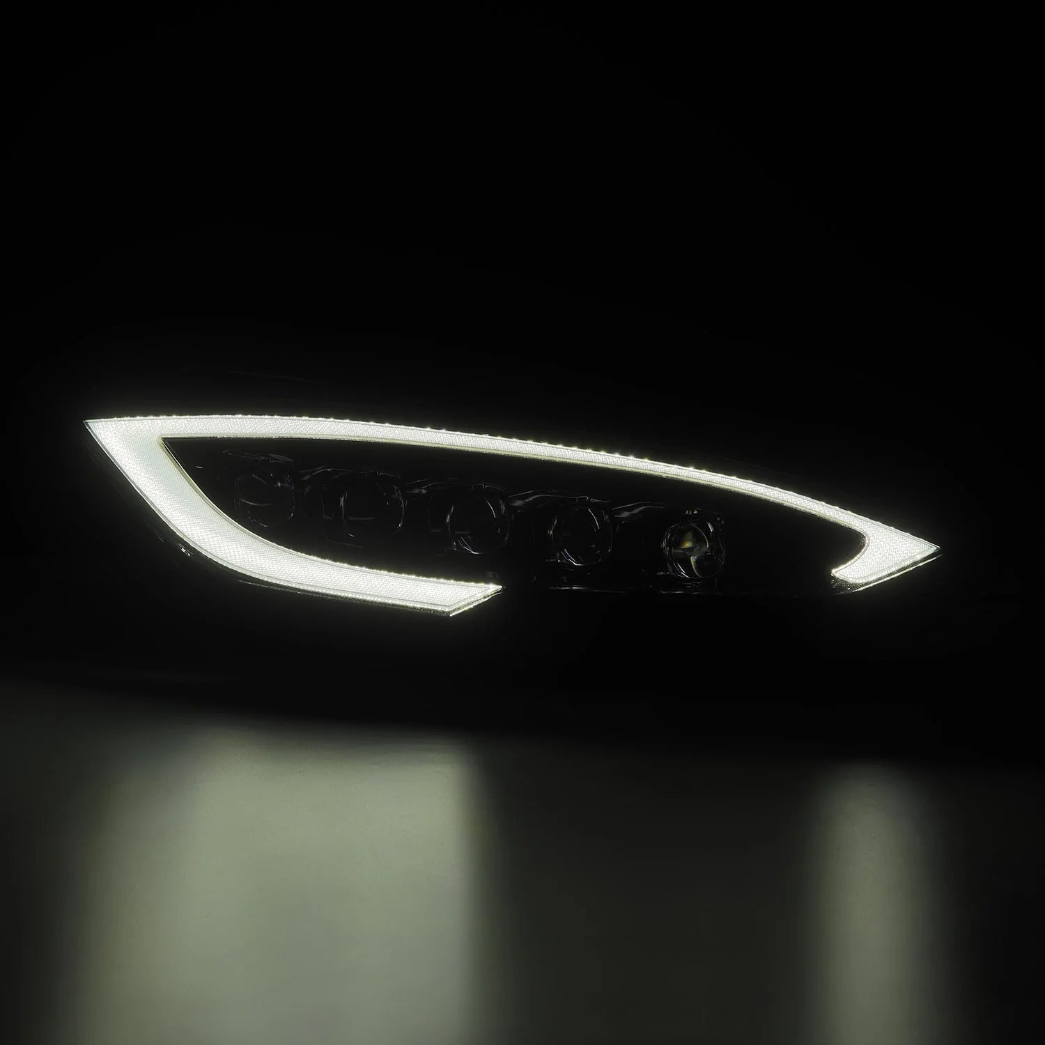 AlphaRex 12-21 Tesla Model S NOVA-Series LED Proj Headlights Blk w/Activtn Light & Seq.Sig / SB DRL