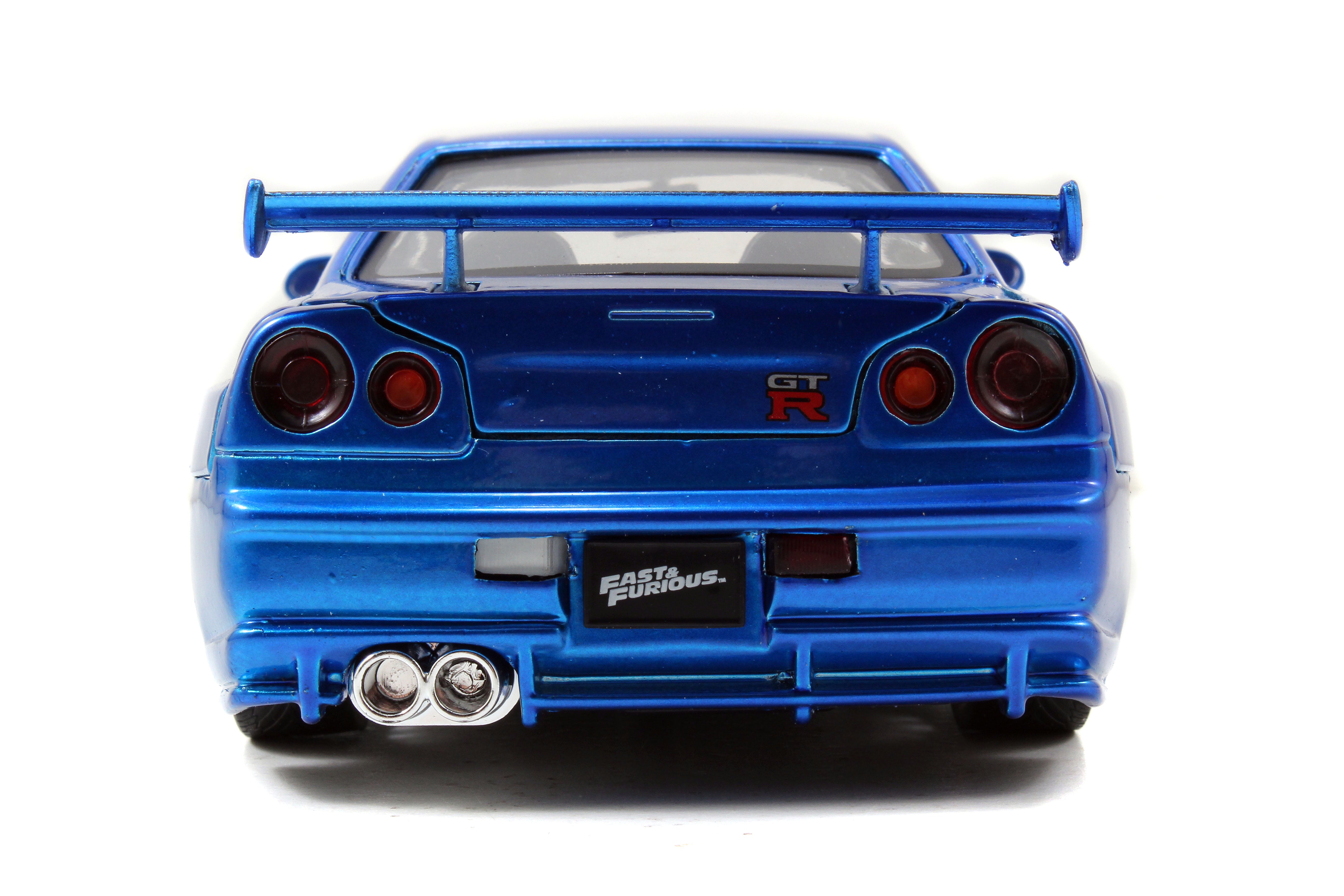 Jada Toys - Fast & Furious Brian's Nissan Skyline GT-R (R34) 1:24 Die-Cast - Candy Blue