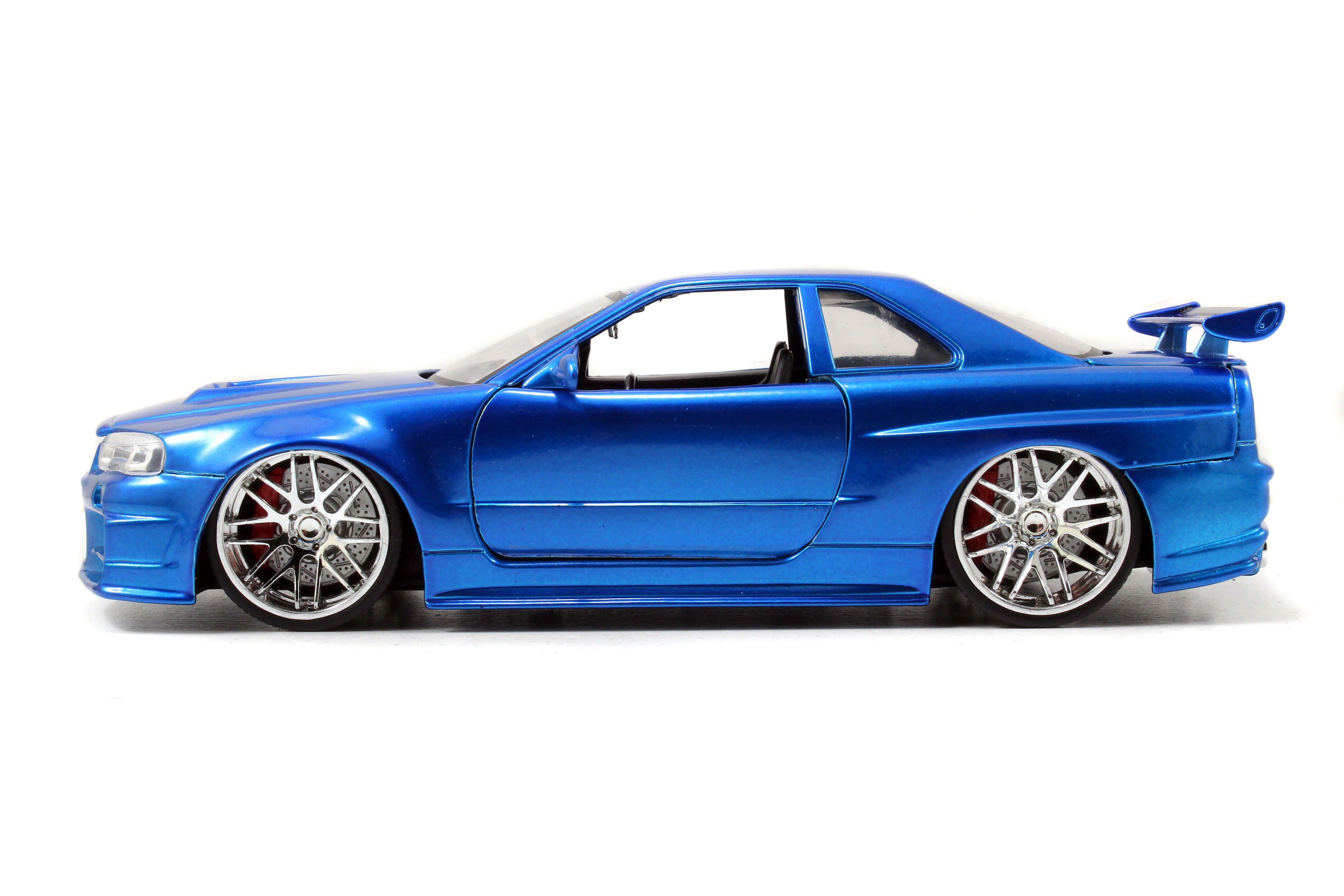 Jada Toys - Fast & Furious Brian's Nissan Skyline GT-R (R34) 1:24 Die-Cast - Candy Blue