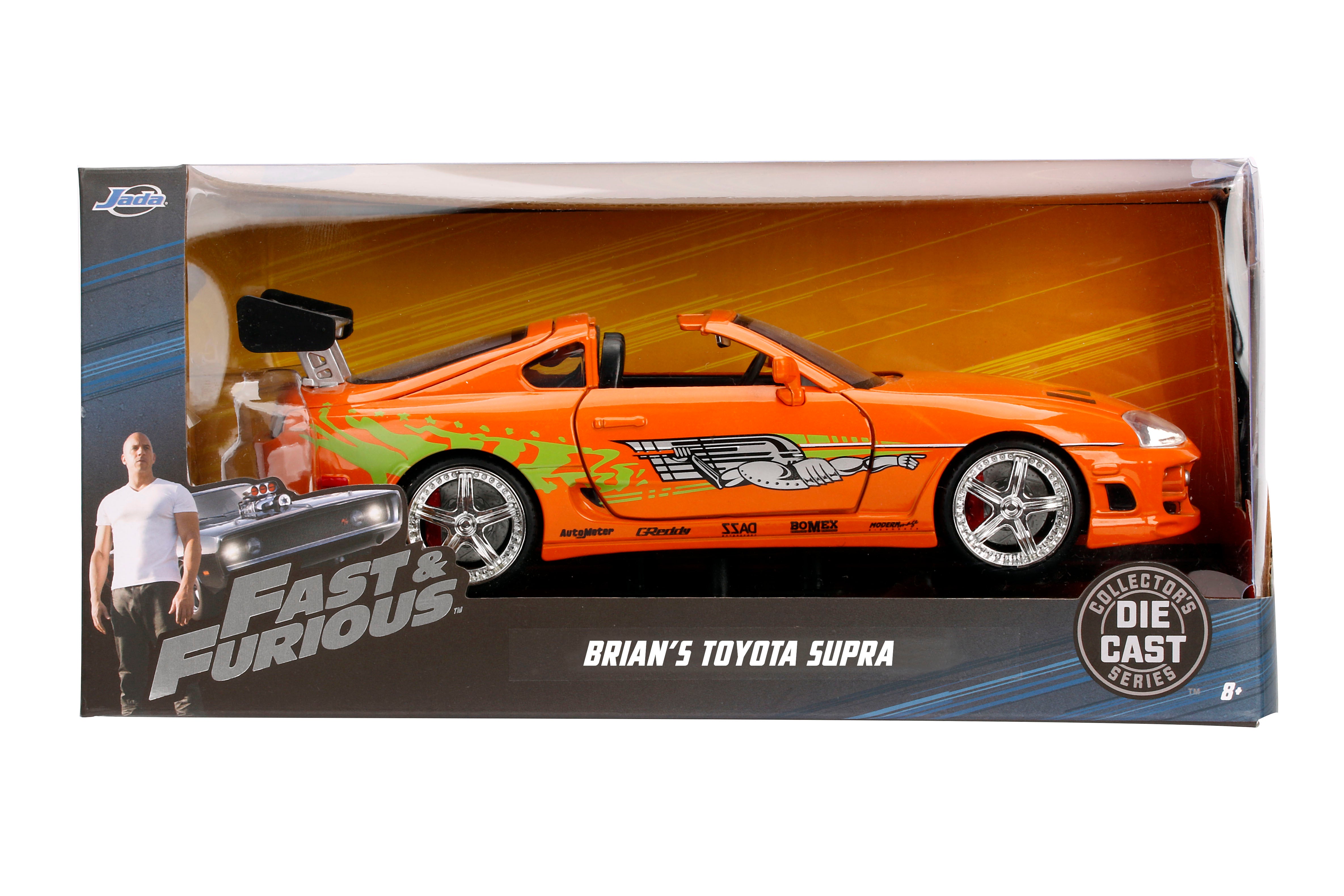 Jada Toys - Fast & Furious Brian's Toyota Supra 1:24 Die-Cast - Metallic Orange