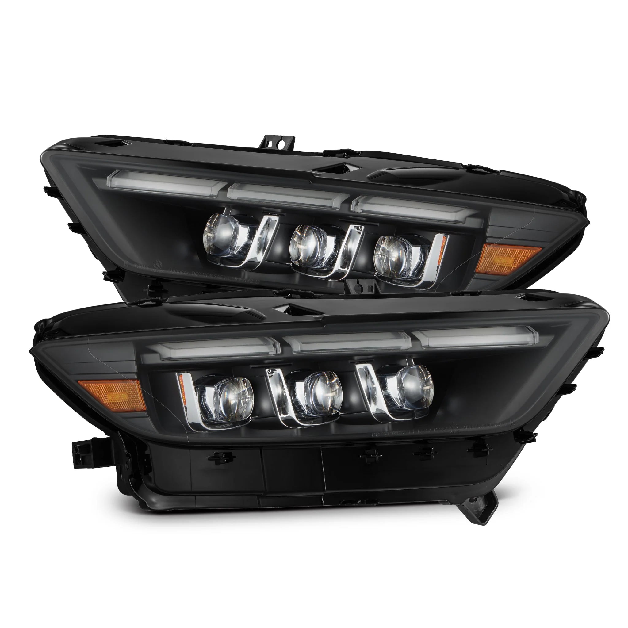 AlphaRex 15-17 Ford Mustang NOVA LED Proj Headlights Black w/Activ Light/Seq Signal/Switch DRL