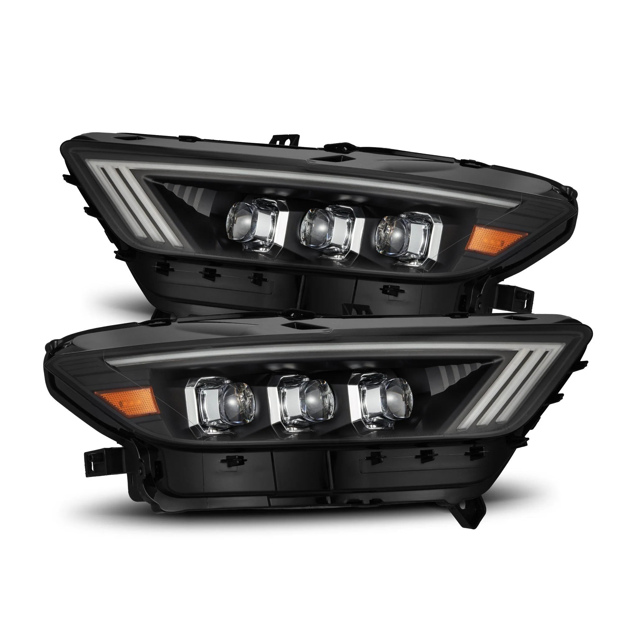 AlphaRex 15-17 Ford Mustang NOVA Series LED Projector Headlights - Black