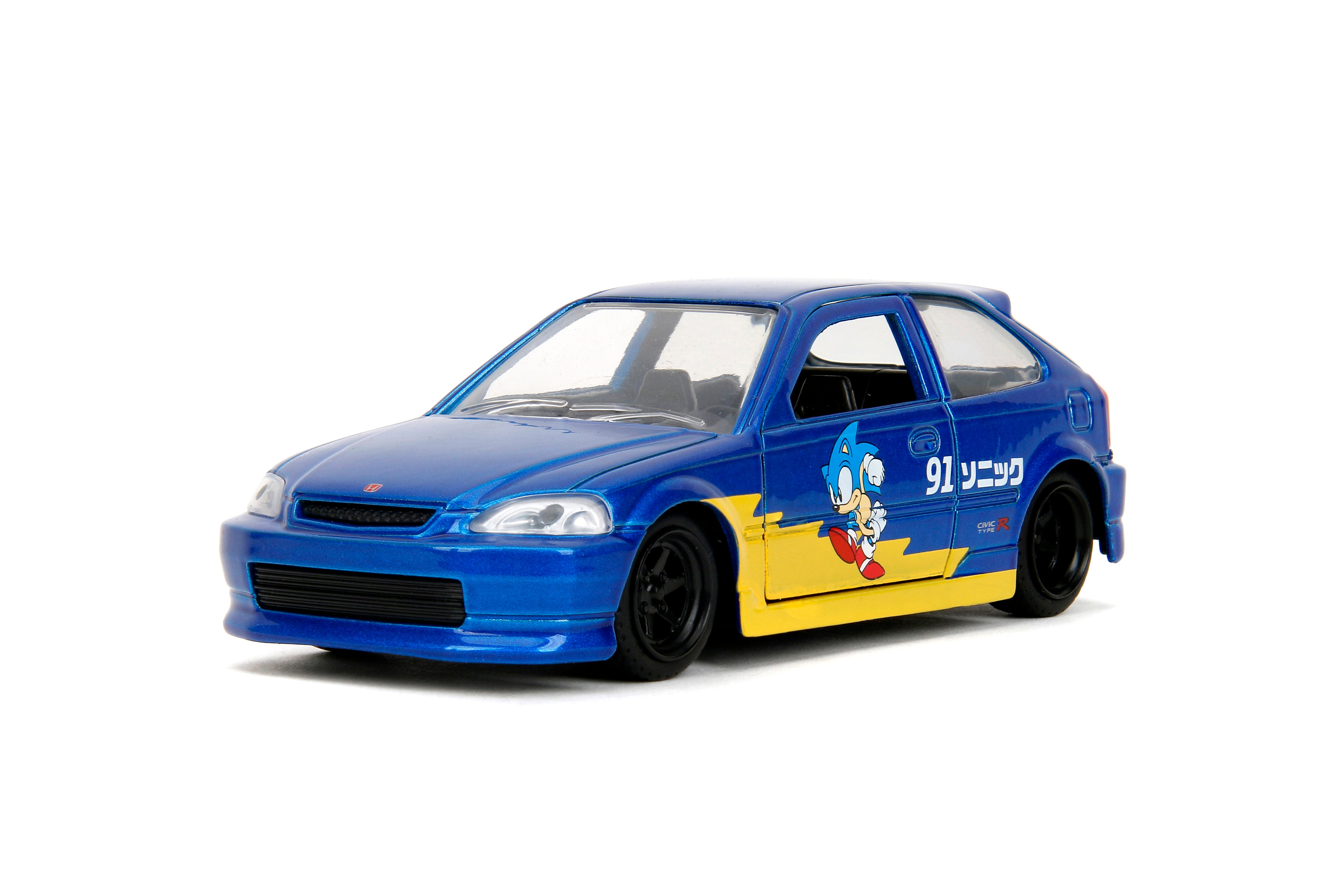 Jada Toys - Sonic The Hedgehog 1997 Honda Civic Type-R 1:32 Die-Cast