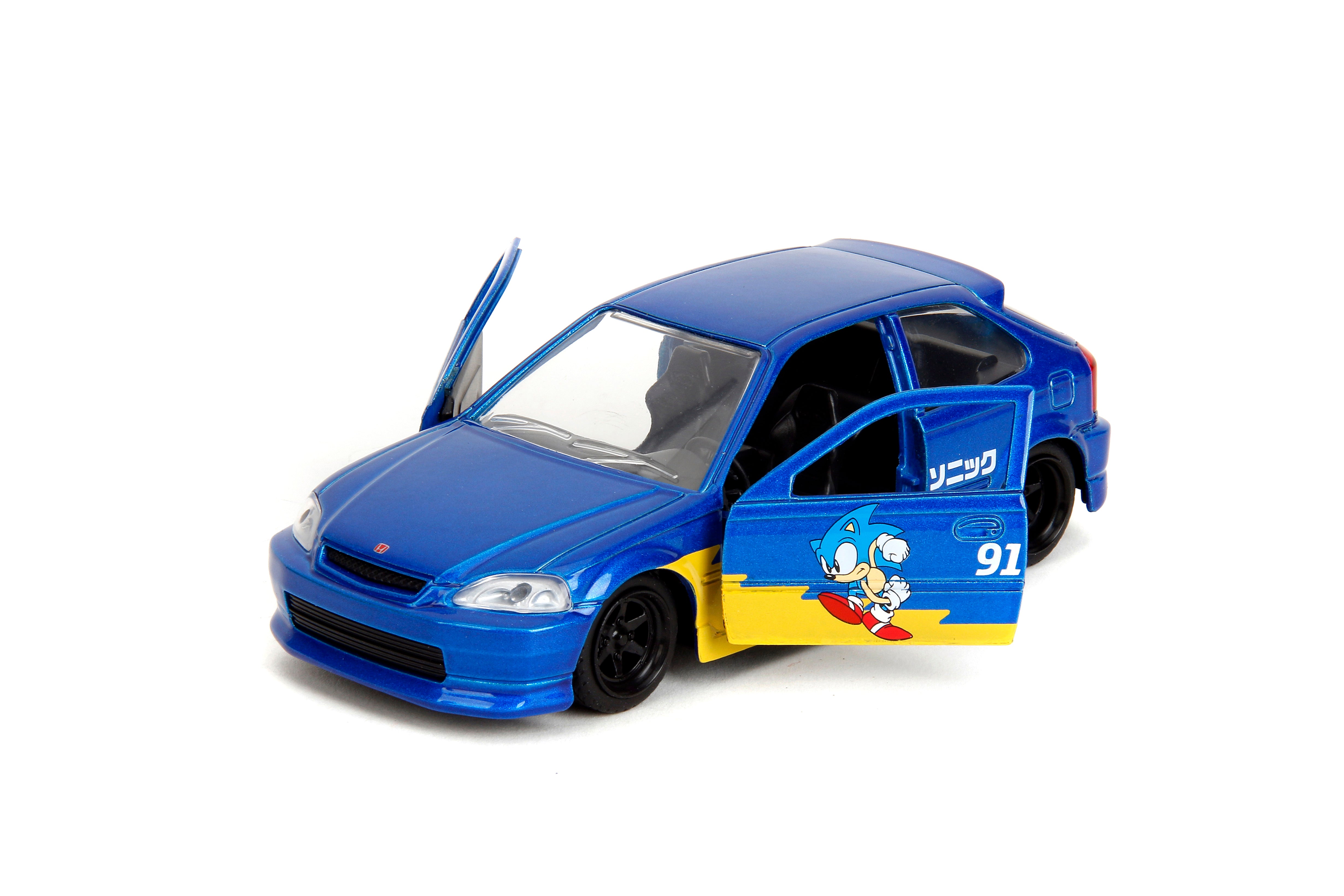 Jada Toys - Sonic The Hedgehog 1997 Honda Civic Type-R 1:32 Die-Cast