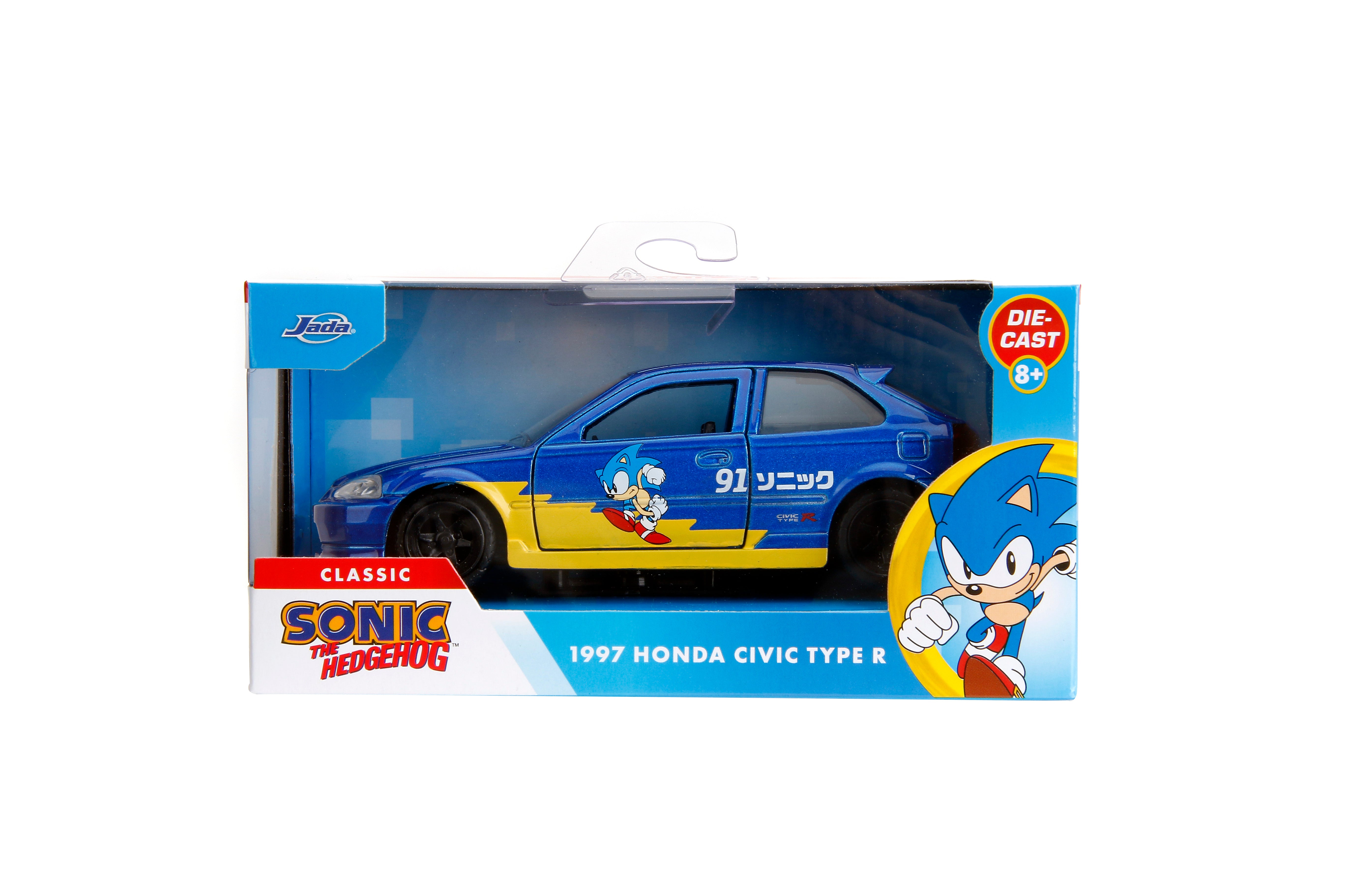 Jada Toys - Sonic The Hedgehog 1997 Honda Civic Type-R 1:32 Die-Cast