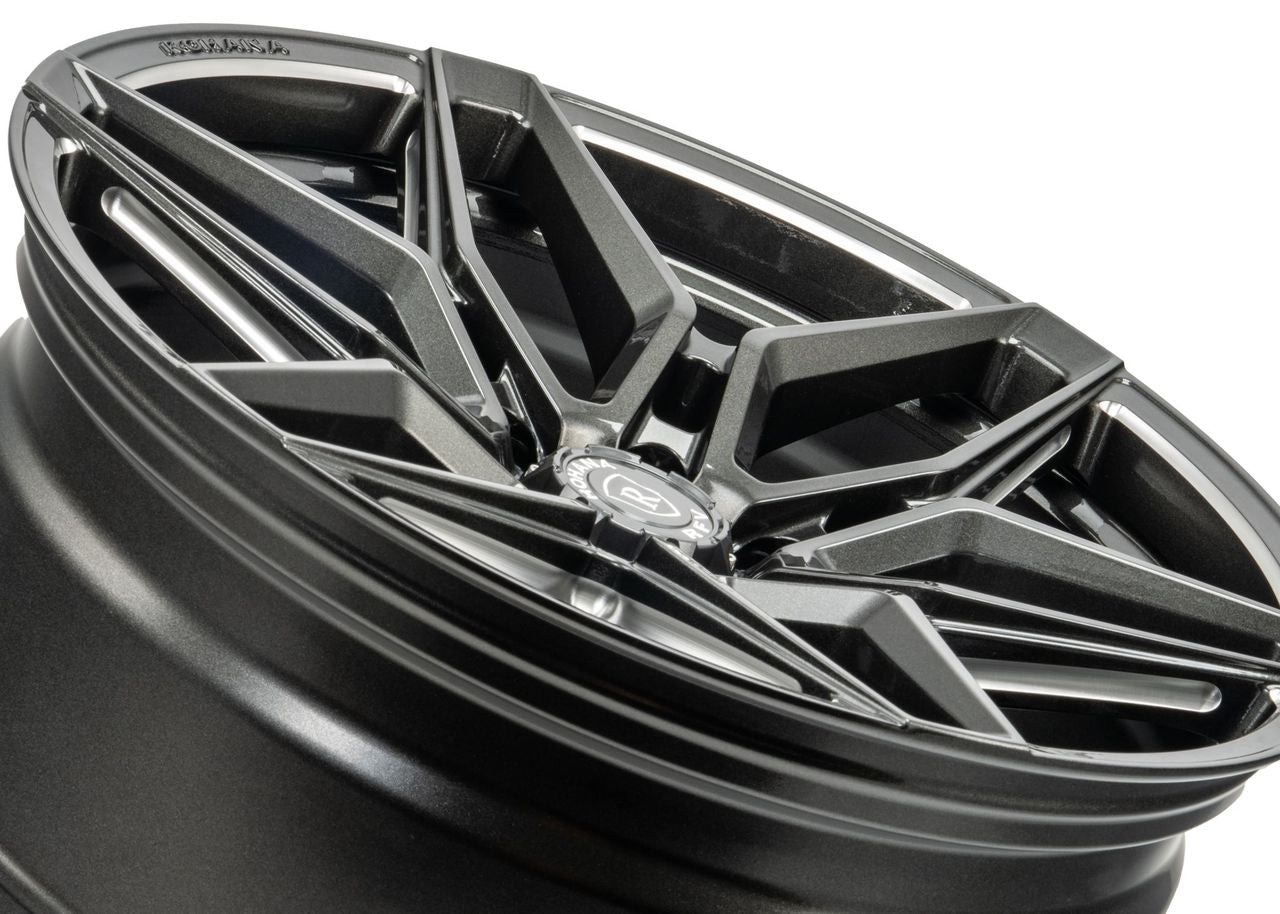 20x9.5 Rohana RFV2 Gloss Graphite (Cross Forged) 6x135 0mm