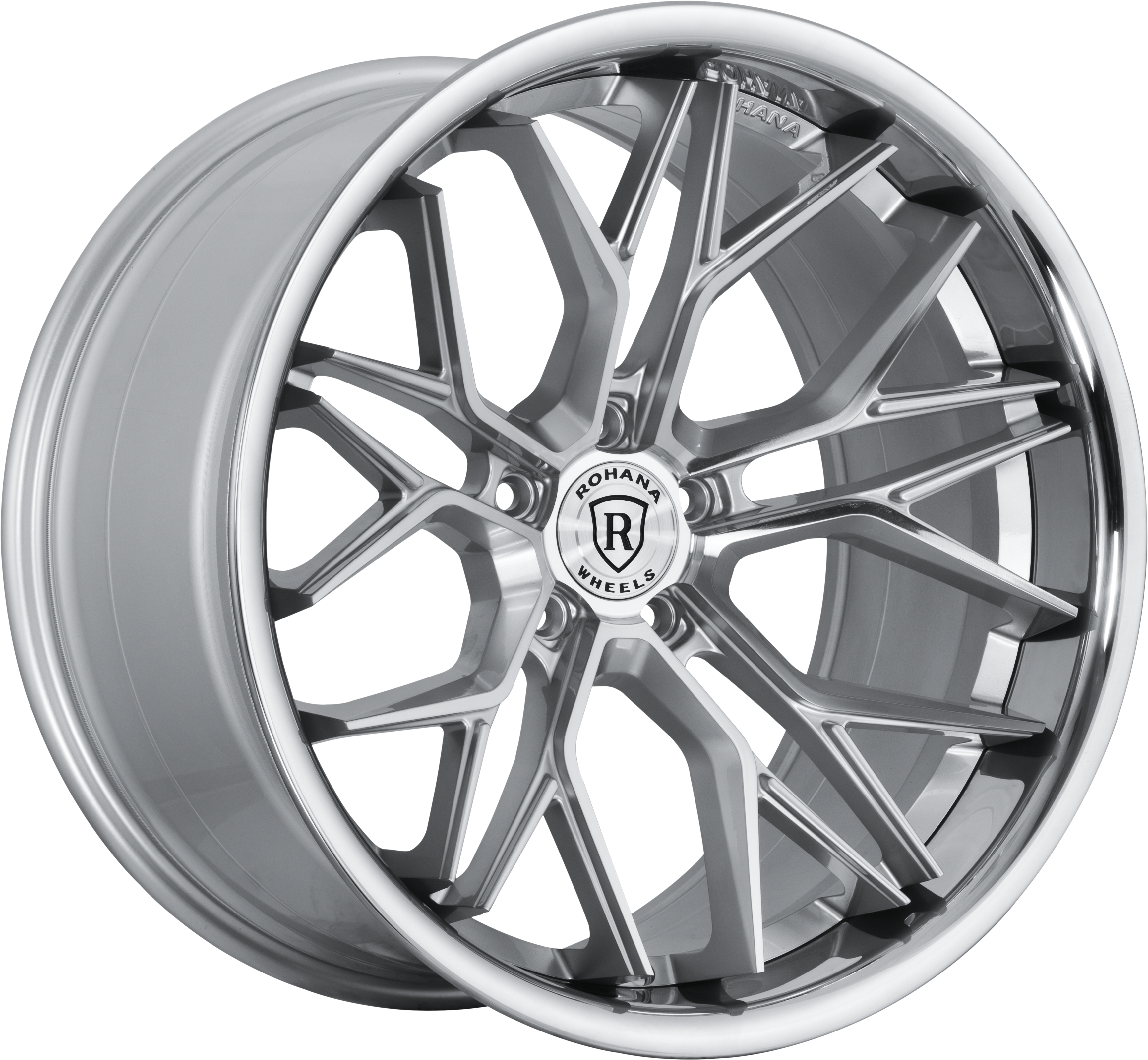 20x11 Rohana RFC3 Machine Silver/Chrome Lip (Cross Forged) 5x130 48mm