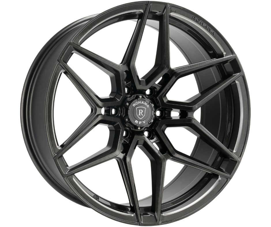 20x9.5 Rohana RFV2 Gloss Graphite (Cross Forged) 6x135 0mm