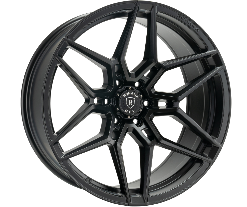 22x9.5 Rohana RFV2 Matte Black (Cross Forged) 6x5.5/139.7 0mm Center Bore 108.1