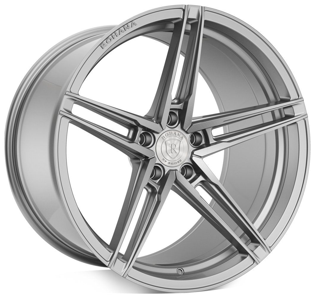 20x11 Rohana RFX15 Brushed Titanium (Cross Forged) (Super Deep Concave) 5x120 28mm