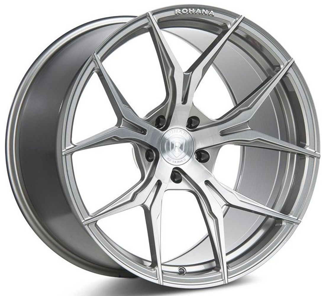 20x11 Rohana RFX5 Brushed Titanium (Cross Forged) (Mid Concave) 5x112 43mm