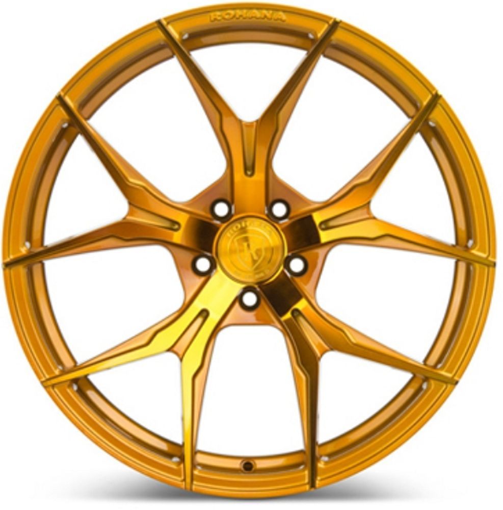 20x11 Rohana RFX5 Gloss Gold (Cross Forged) (Deep Concave) 5x120 28mm